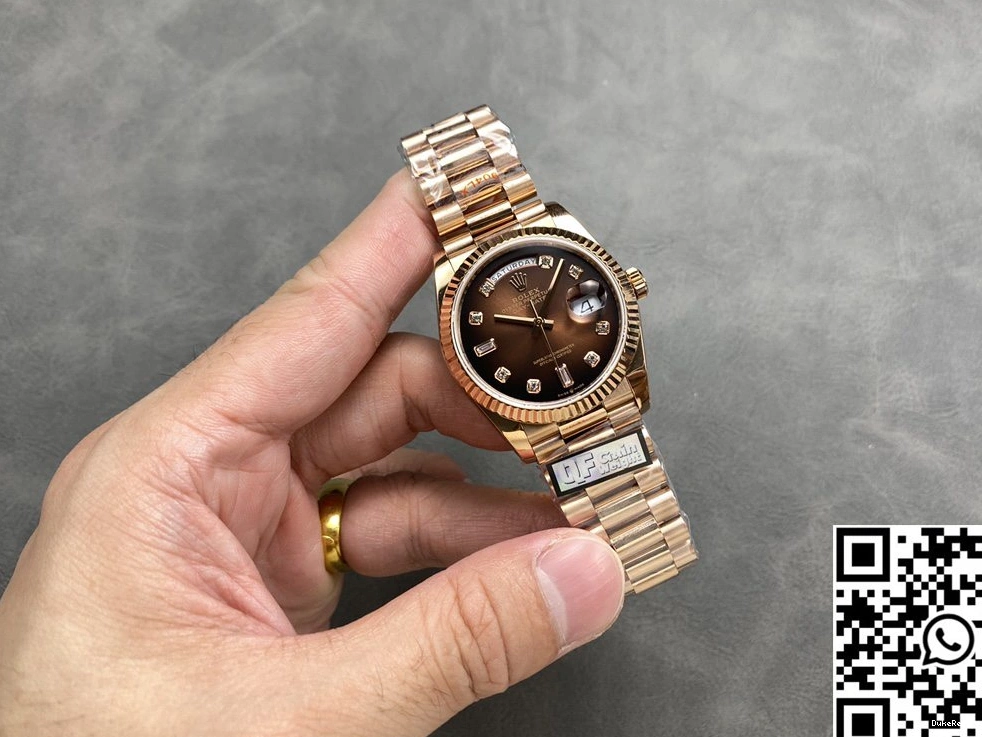 v5 M128235-0037 Tungsten Date Steel Chocalate 36mm Factory Rolex QF Dial Day 0306